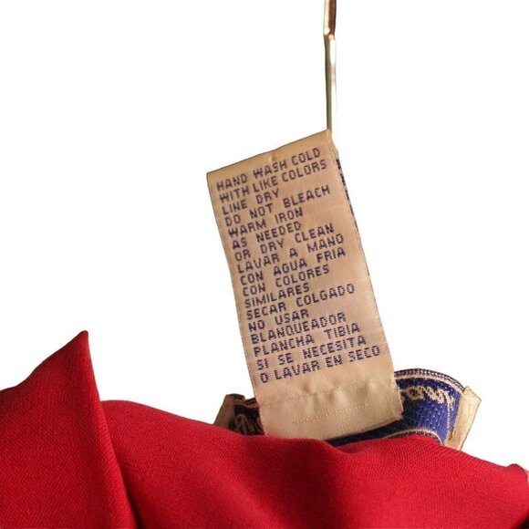 Vintage Anna and Frank 100% Silk Red Button Down Women’s Top Medium - Picture 4 of 5